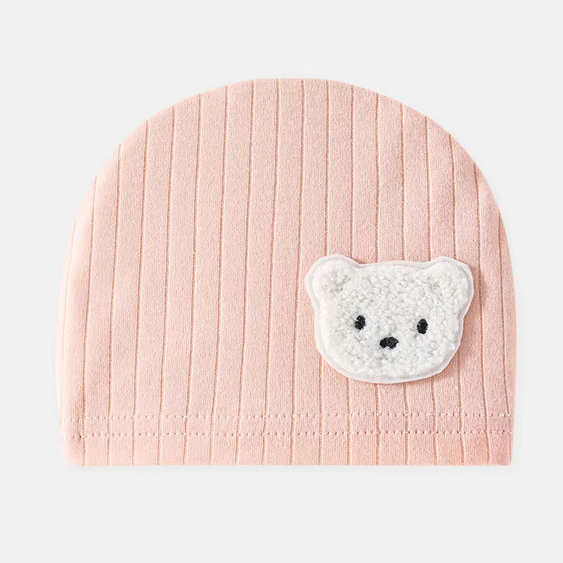Baby Girl Ribbed Cotton Romper with hat – Wrap Closure, Blush Pink